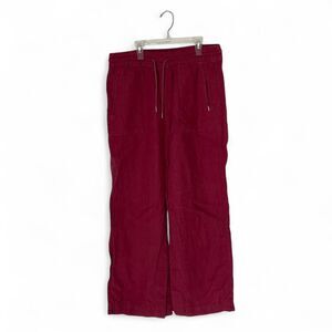 Women's Athleta burgundy linen pants Size 10
